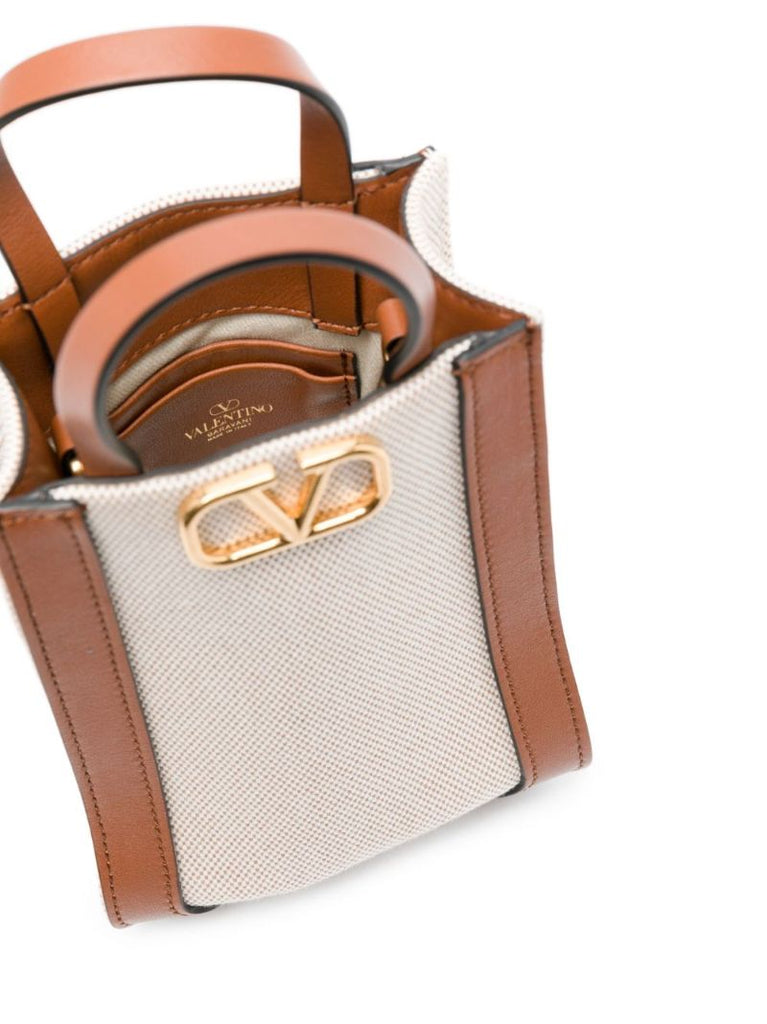 Neutral Vlogo Canvas Shoulder Bag