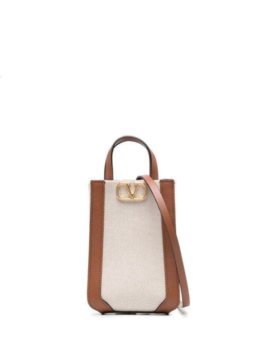 Neutral Vlogo Canvas Shoulder Bag