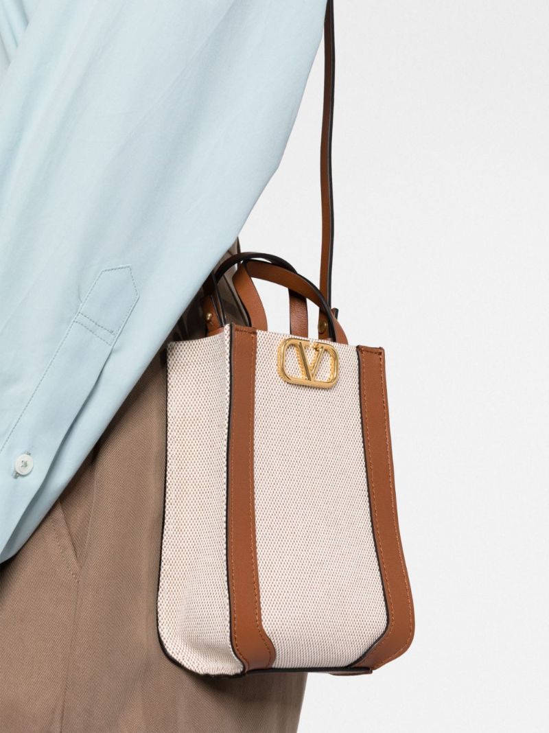 Neutral Vlogo Canvas Shoulder Bag