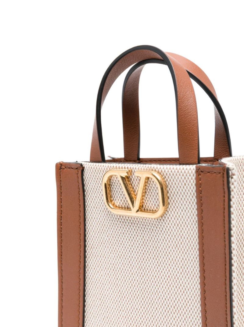 Neutral Vlogo Canvas Shoulder Bag