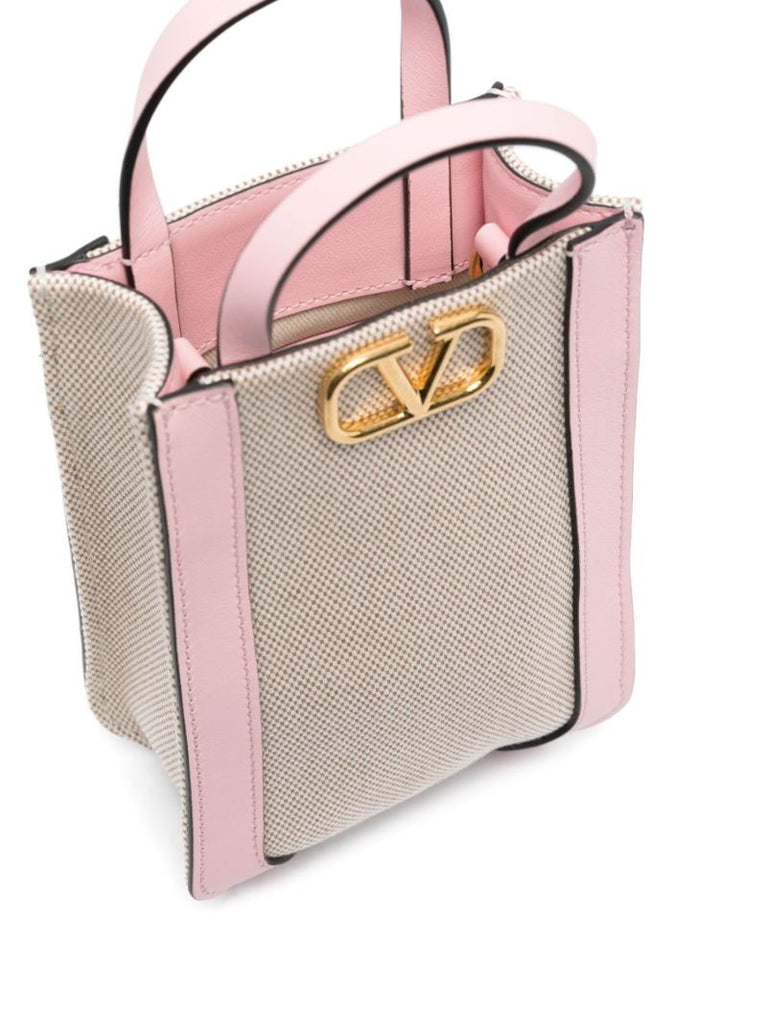Neutral Vlogo Canvas Shoulder Bag
