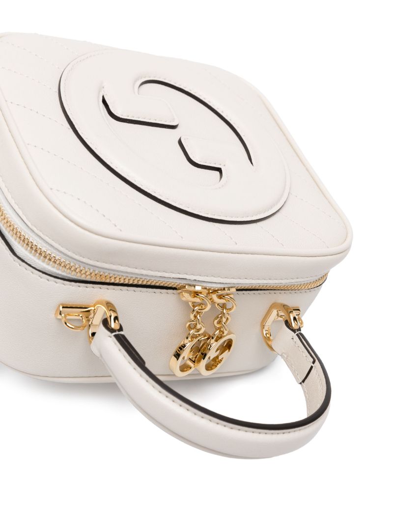 White Blondie Leather Tote Bag