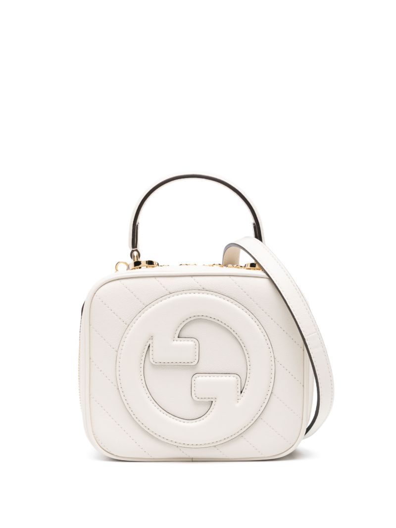 White Blondie Leather Tote Bag