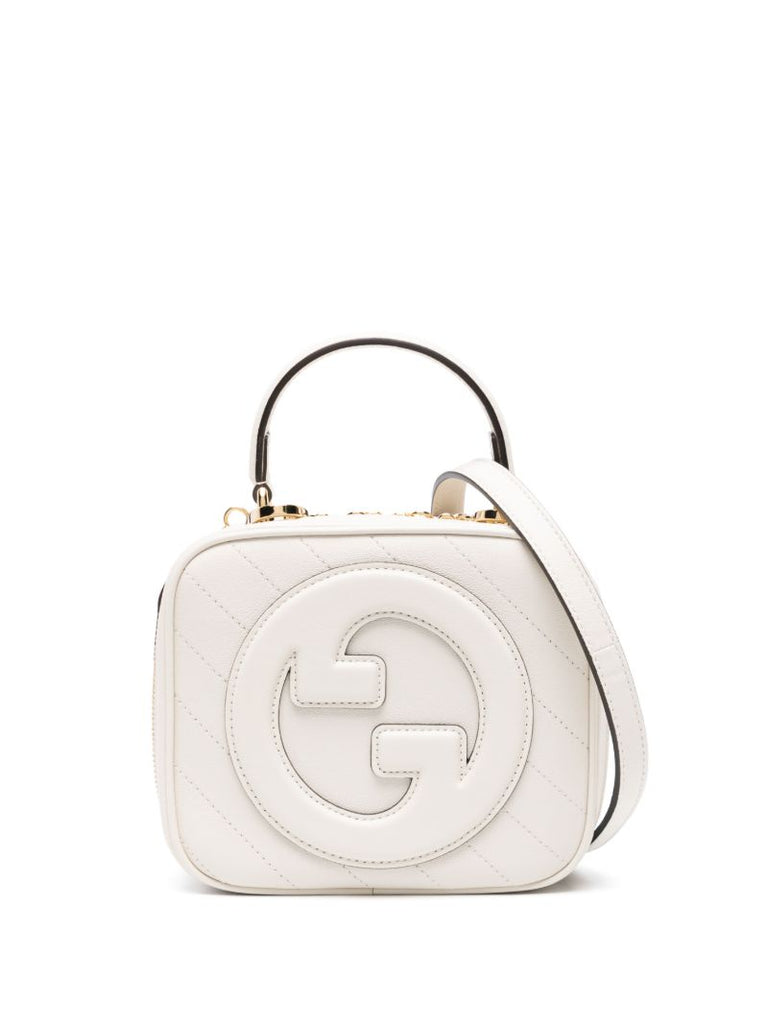 White Blondie Leather Tote Bag