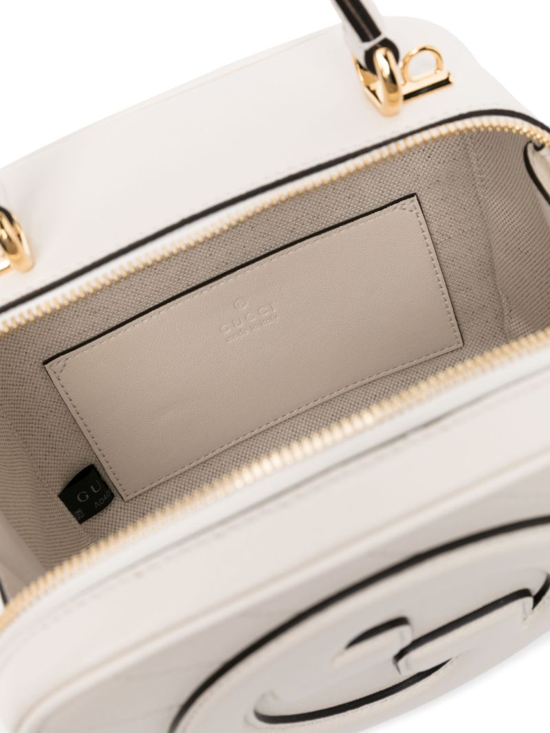 White Blondie Leather Tote Bag