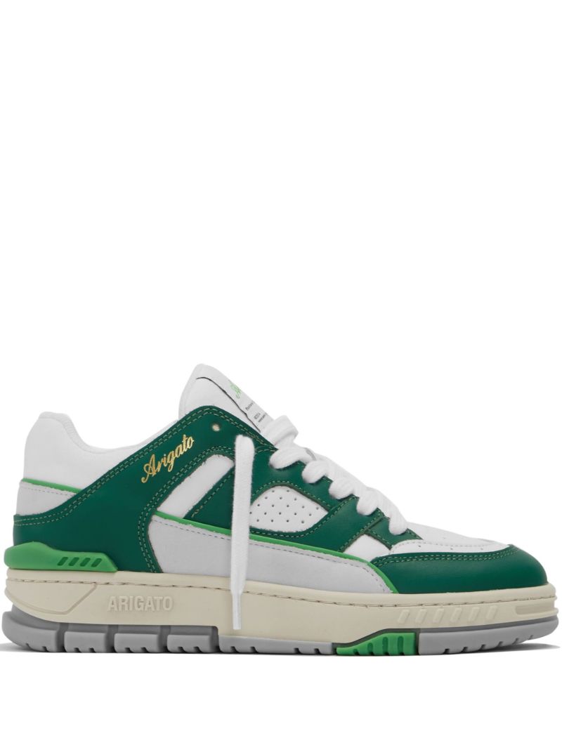 White Area Leather Sneakers