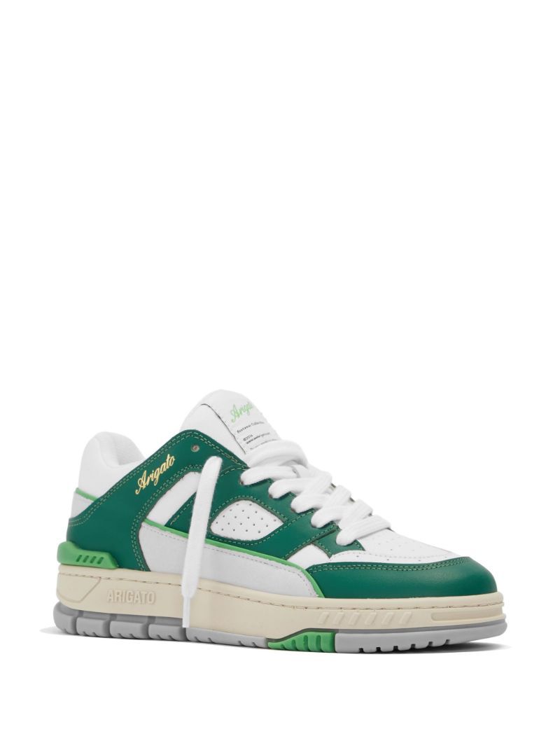 White Area Leather Sneakers