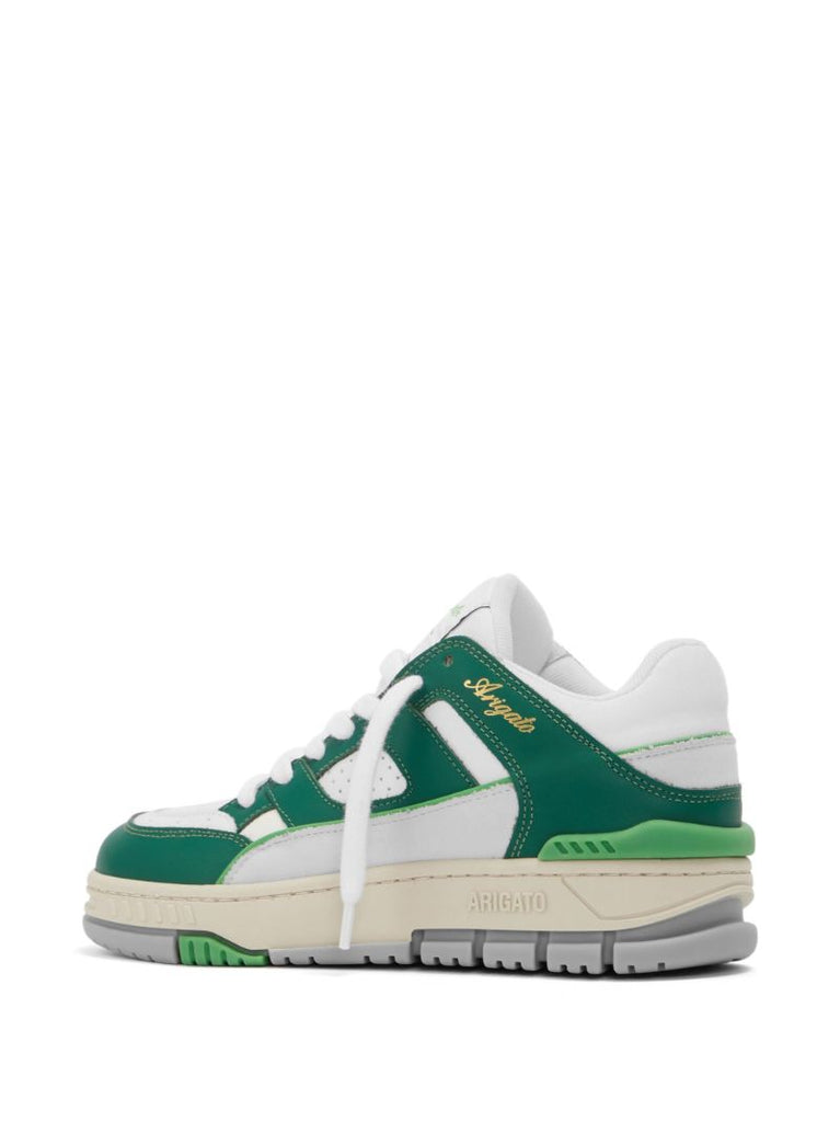 White Area Leather Sneakers