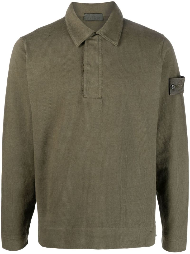 Green Compass Patch Polo Shirt
