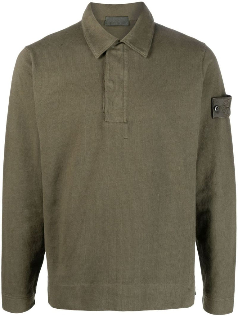 Green Compass Patch Polo Shirt