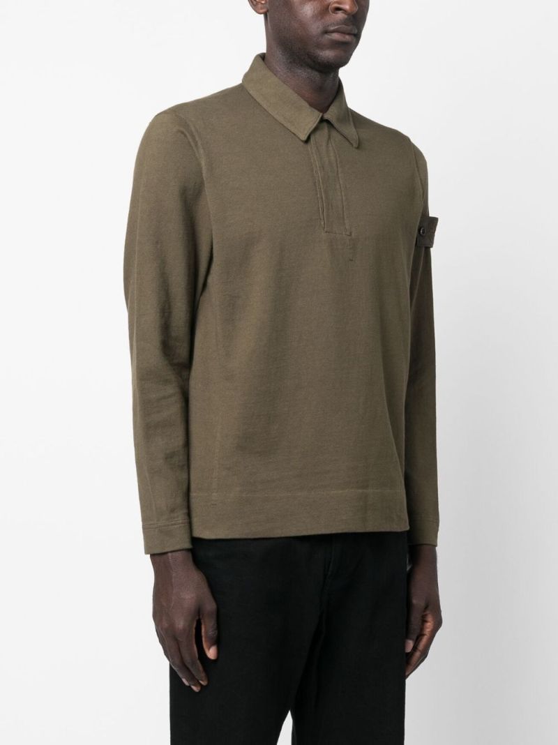 Green Compass Patch Polo Shirt