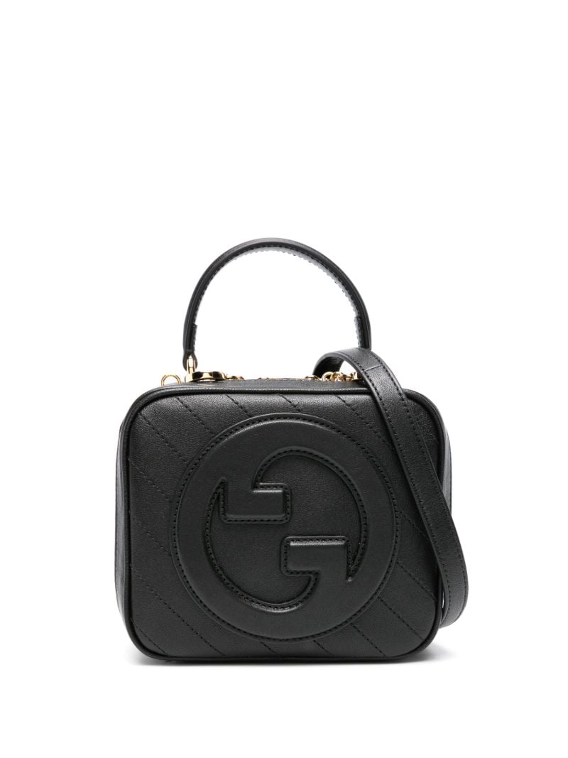 Black Blondie Leather Top Handle Bag