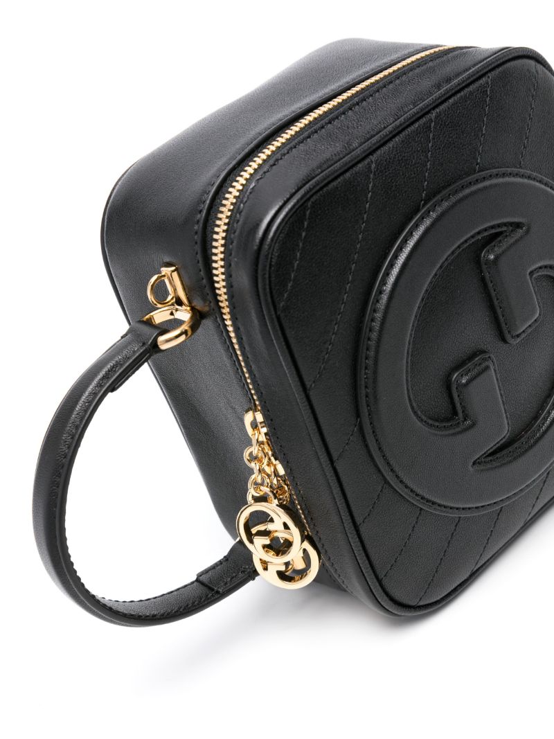 Black Blondie Leather Top Handle Bag