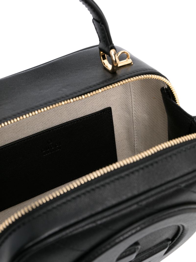 Black Blondie Leather Top Handle Bag