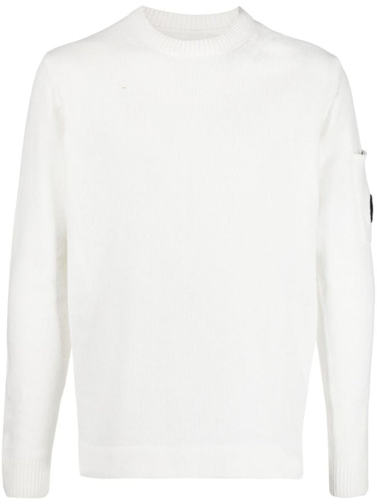 White Lens Detail Cotton Jumper