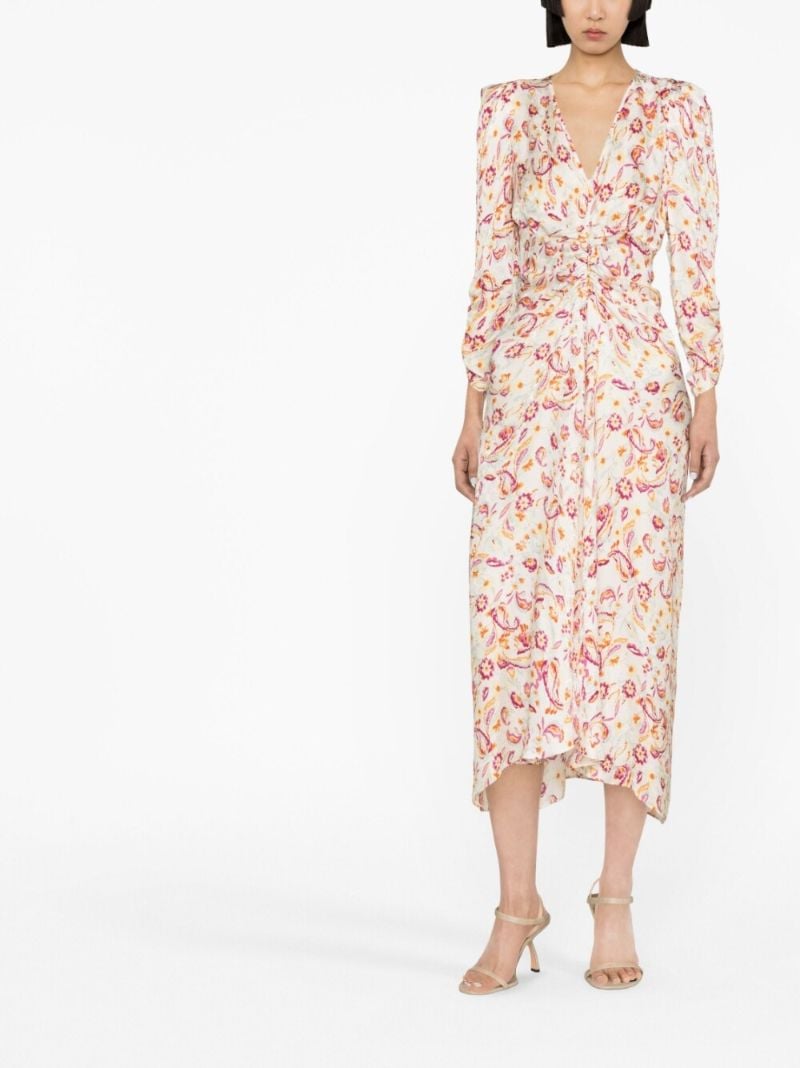 White Floral Print Dress