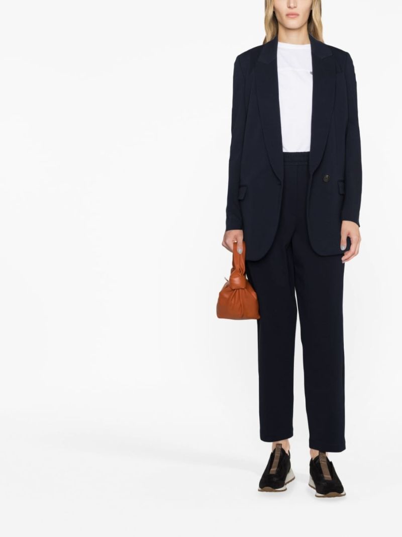 Blue Elasticated Waistband Trousers