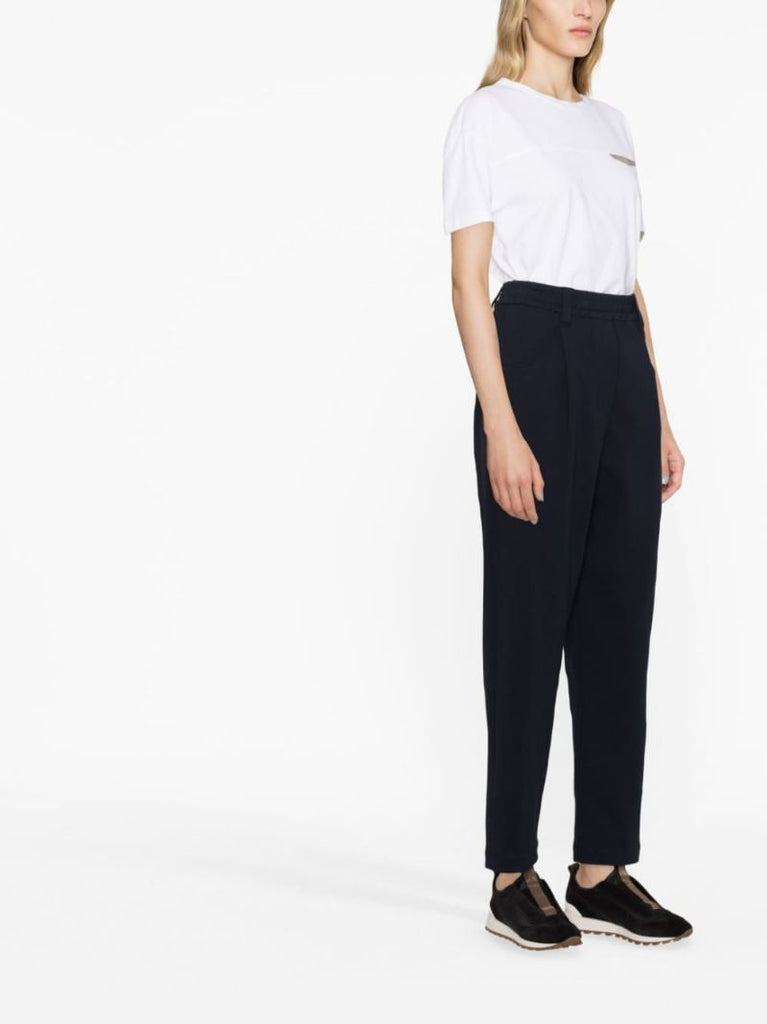 Blue Elasticated Waistband Trousers