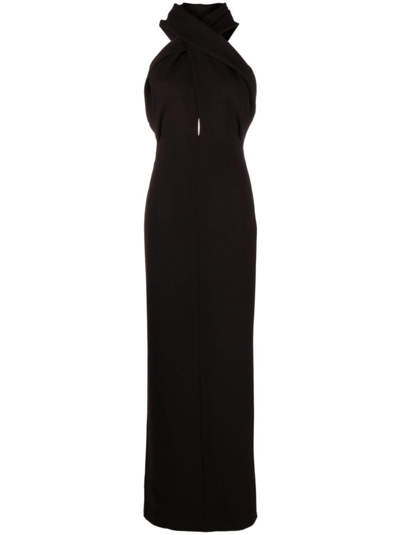 Brown Hooded Sleeveless Maxi Dress