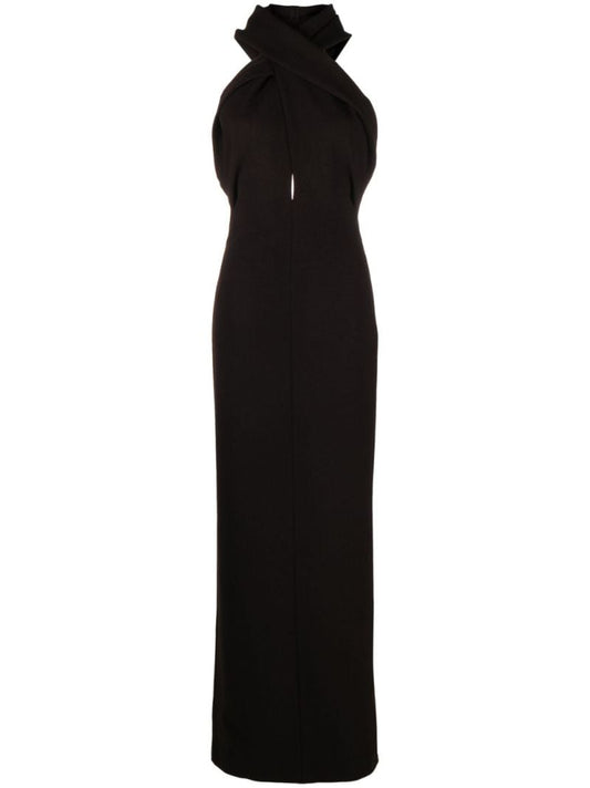 Brown Hooded Sleeveless Maxi Dress