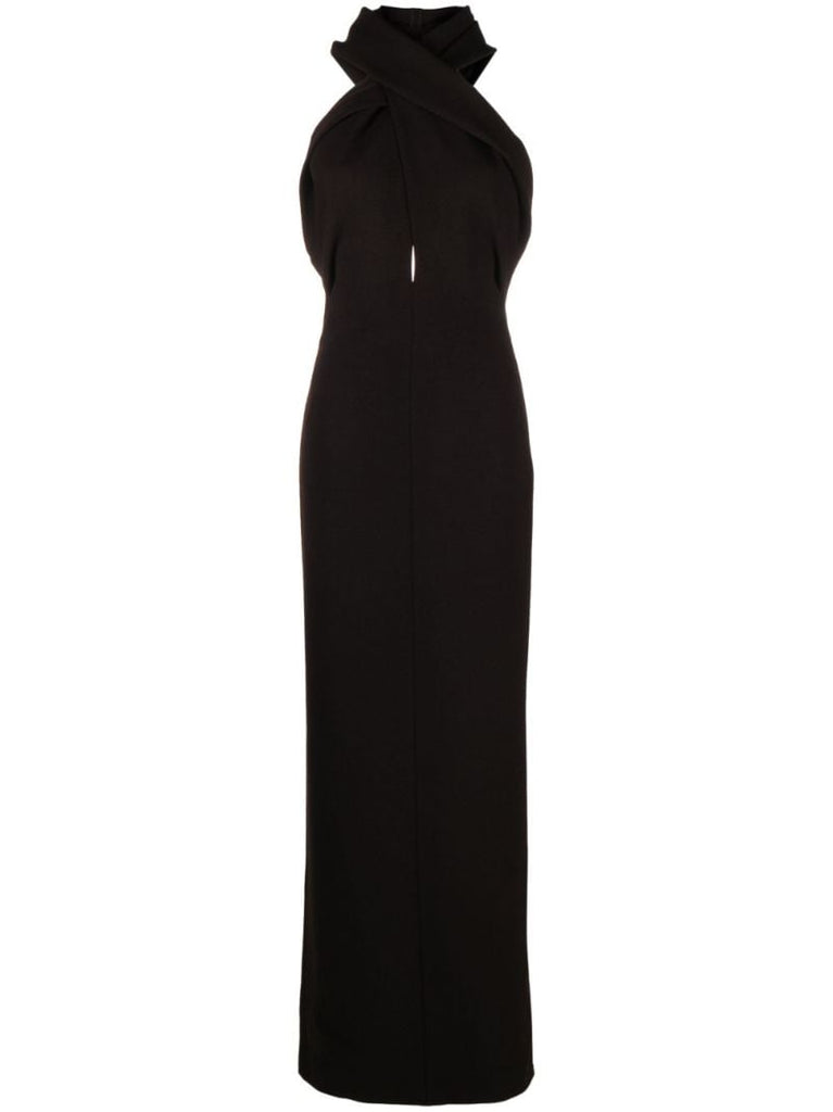 Brown Hooded Sleeveless Maxi Dress