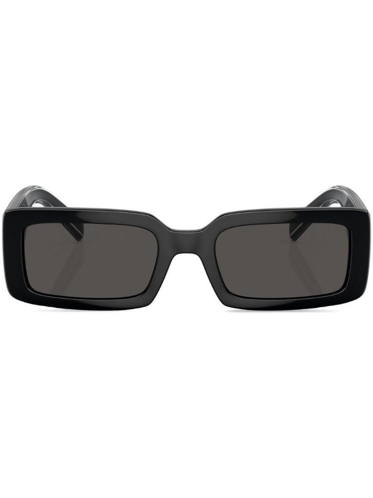 Black Dg Elastic Rectangle Sunglasses