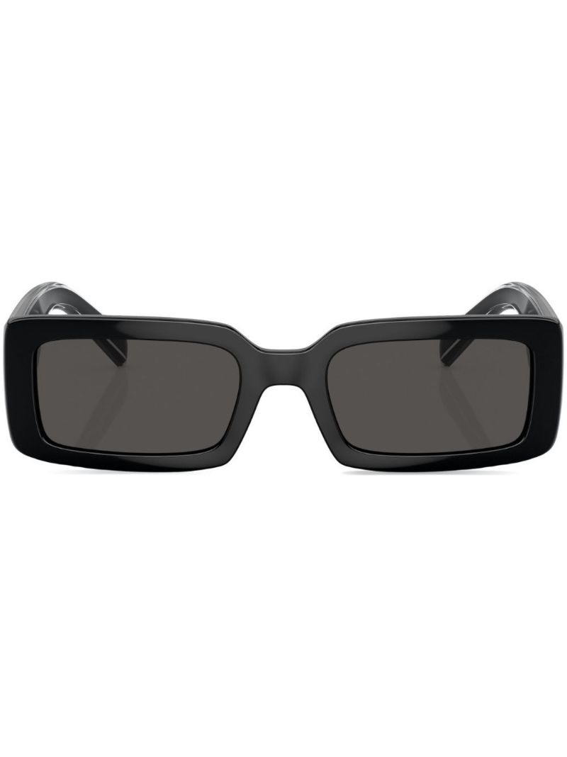 Black Dg Elastic Rectangle Sunglasses