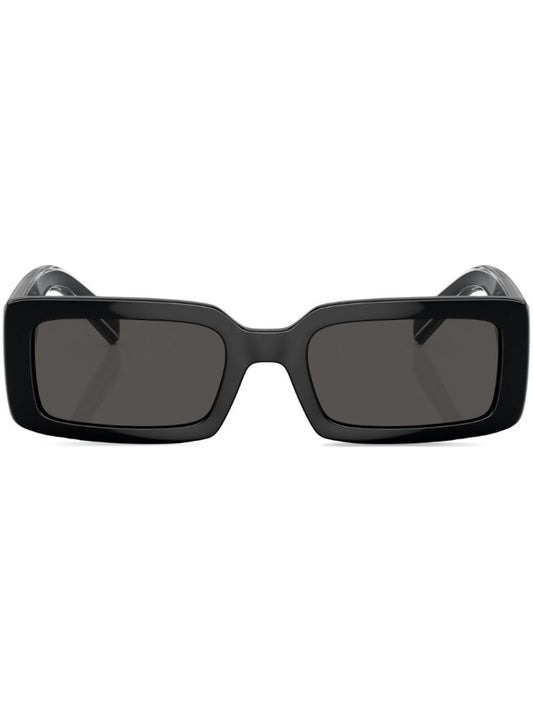 Black Dg Elastic Rectangle Sunglasses