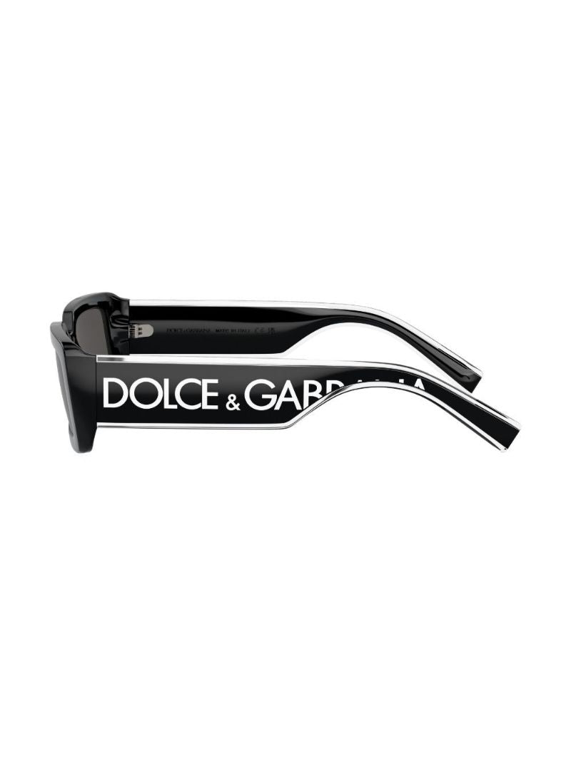 Black Dg Elastic Rectangle Sunglasses