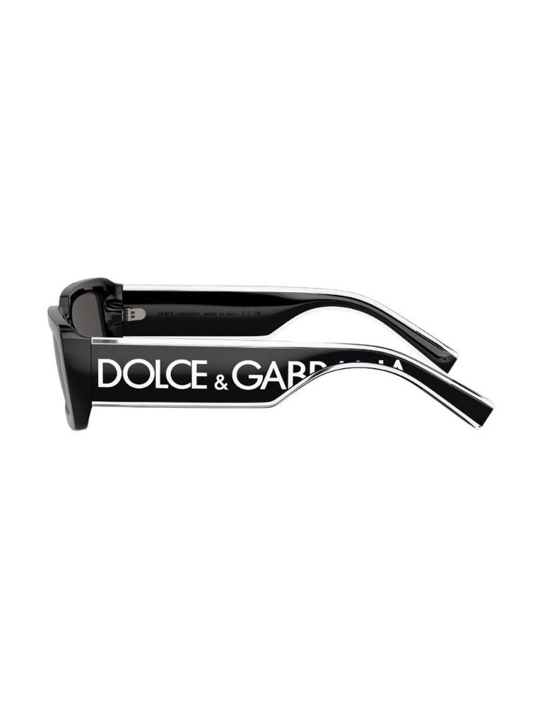 Black Dg Elastic Rectangle Sunglasses