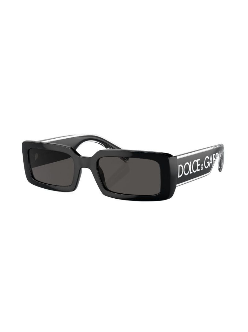 Black Dg Elastic Rectangle Sunglasses