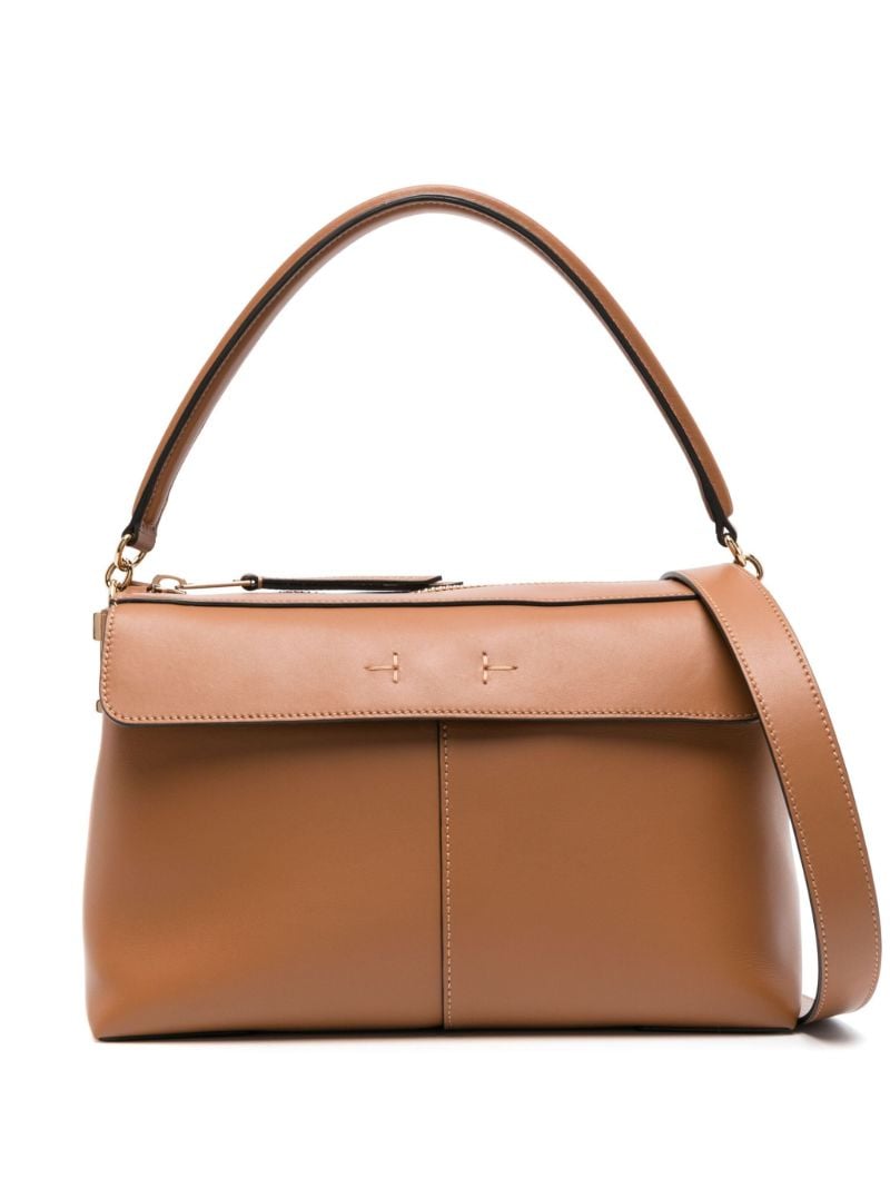 Brown Boston Small Leather Tote Bag