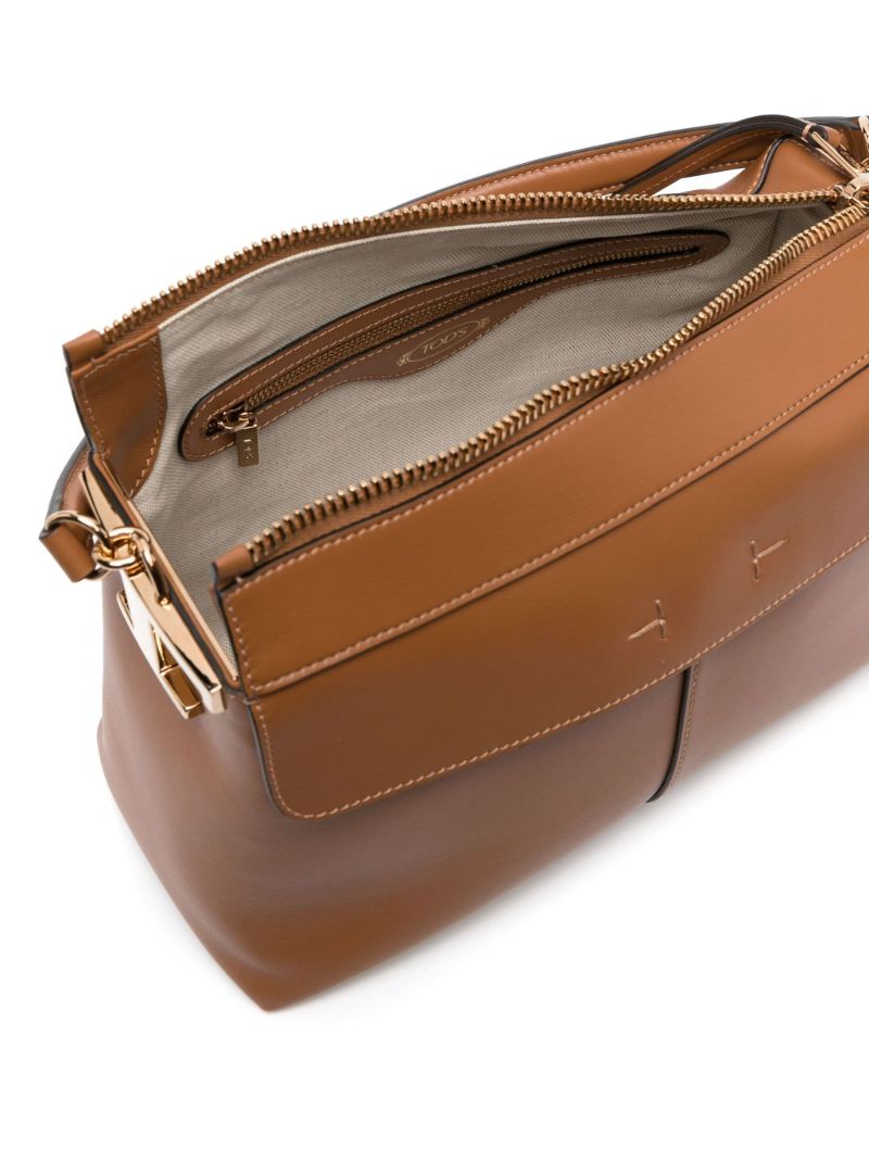 Brown Boston Small Leather Tote Bag