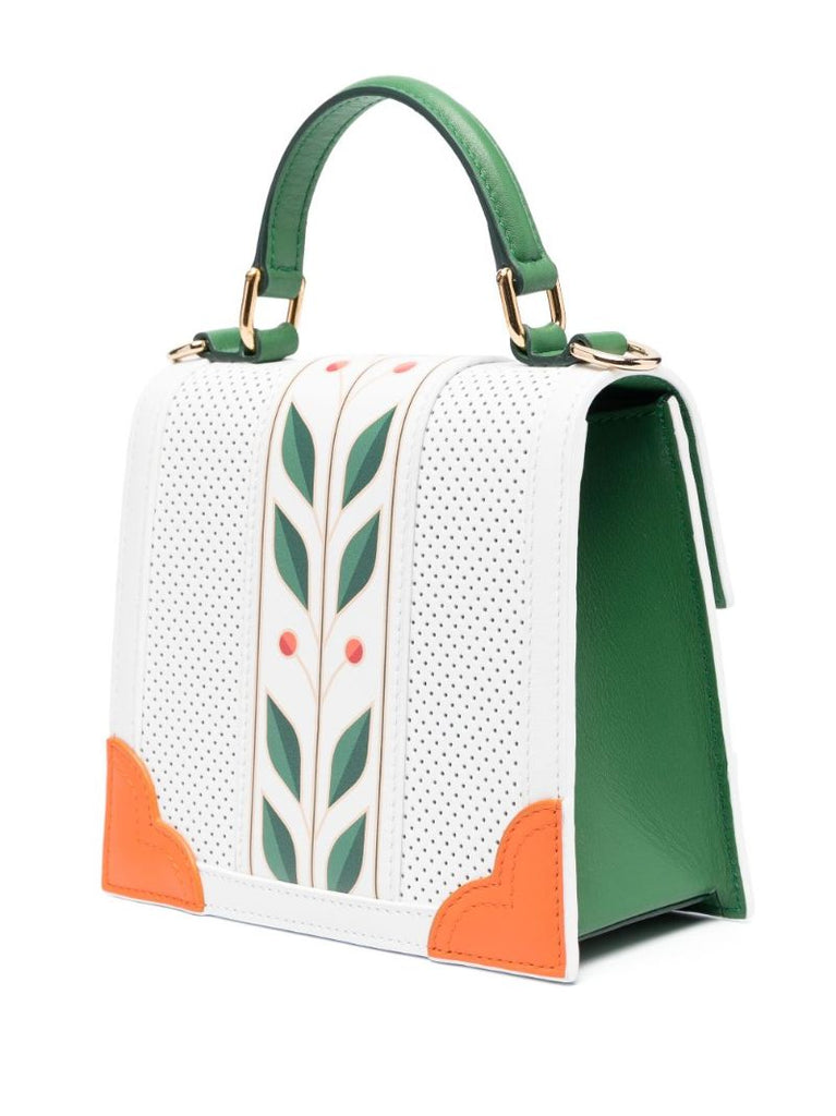White Jeanne Mini Leather Bag