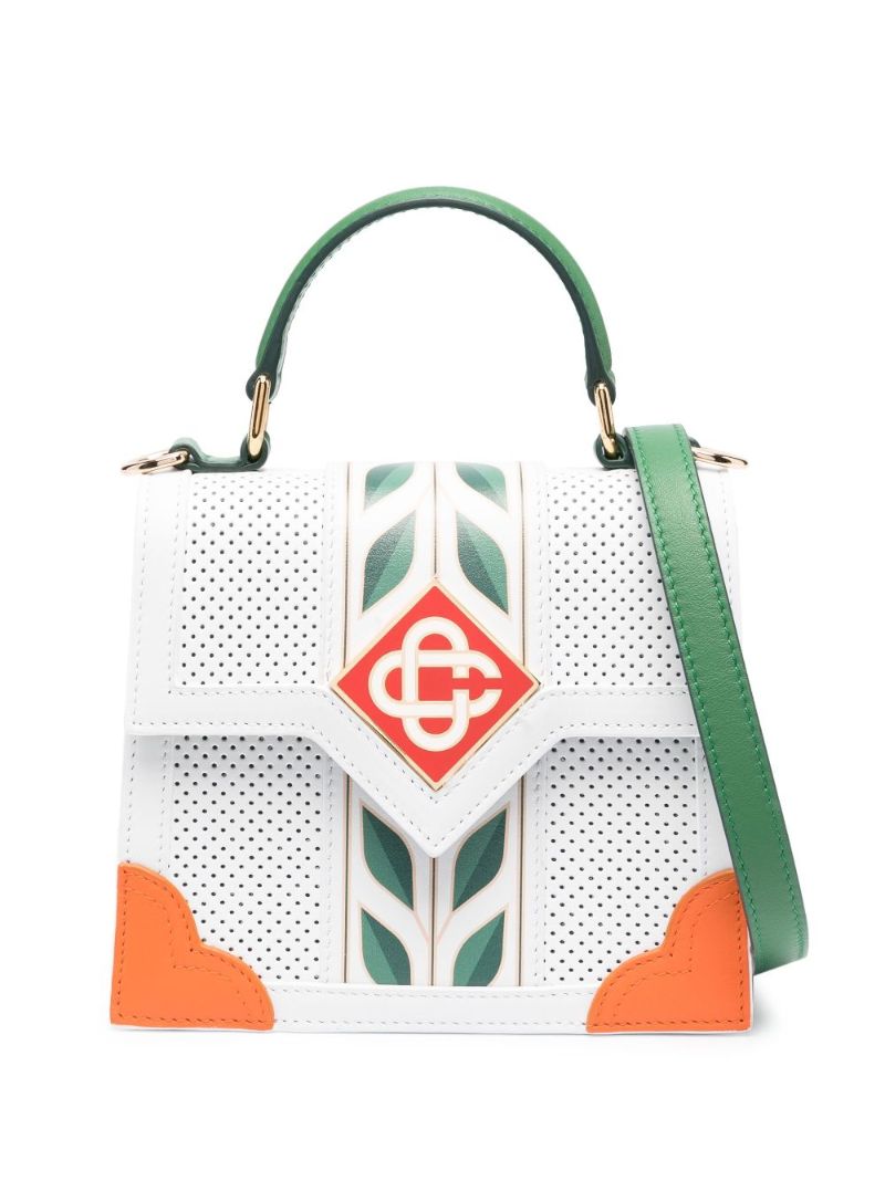 White Jeanne Mini Leather Bag
