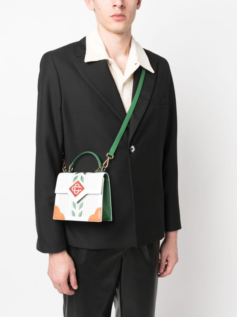White Jeanne Mini Leather Bag