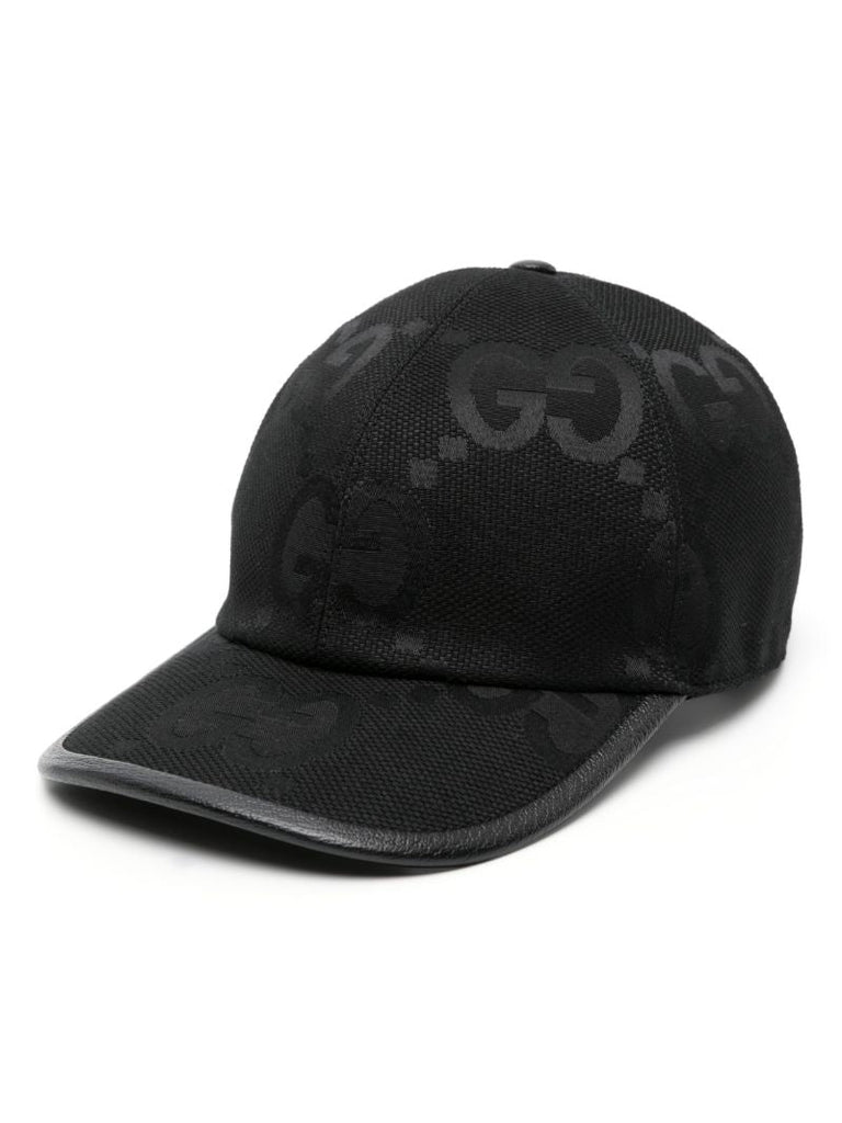 Black Jumbo Gg Canvas Cap