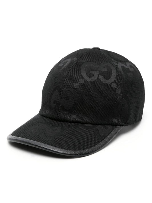 Black Jumbo Gg Canvas Cap