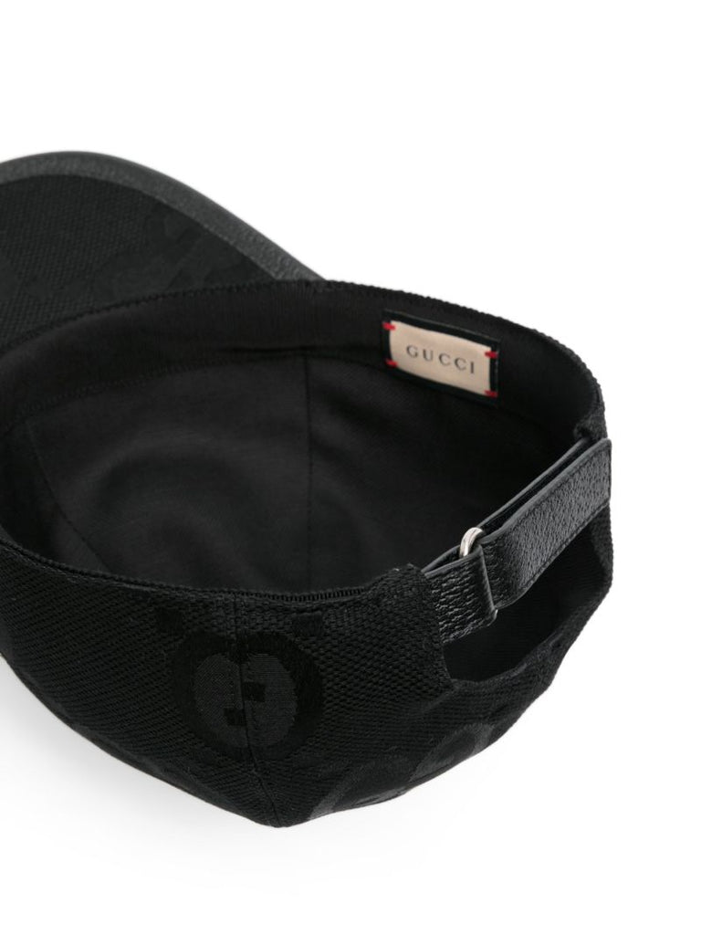 Black Jumbo Gg Canvas Cap