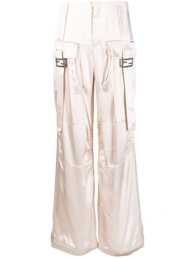 White Straight Leg Trousers