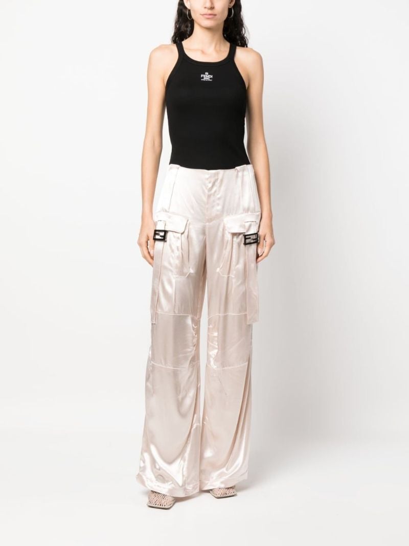 White Straight Leg Trousers
