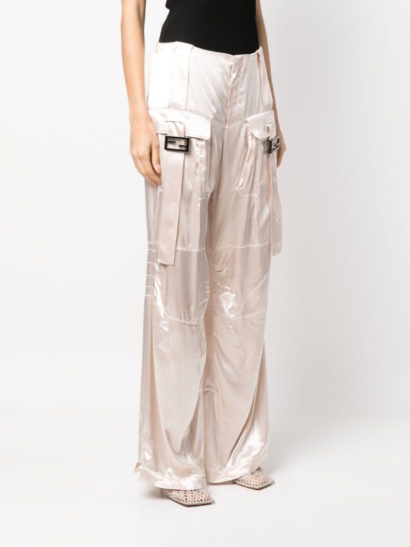 White Straight Leg Trousers