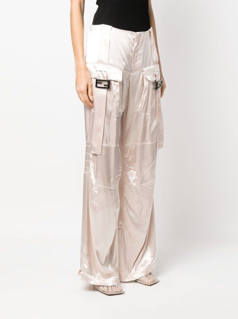White Straight Leg Trousers