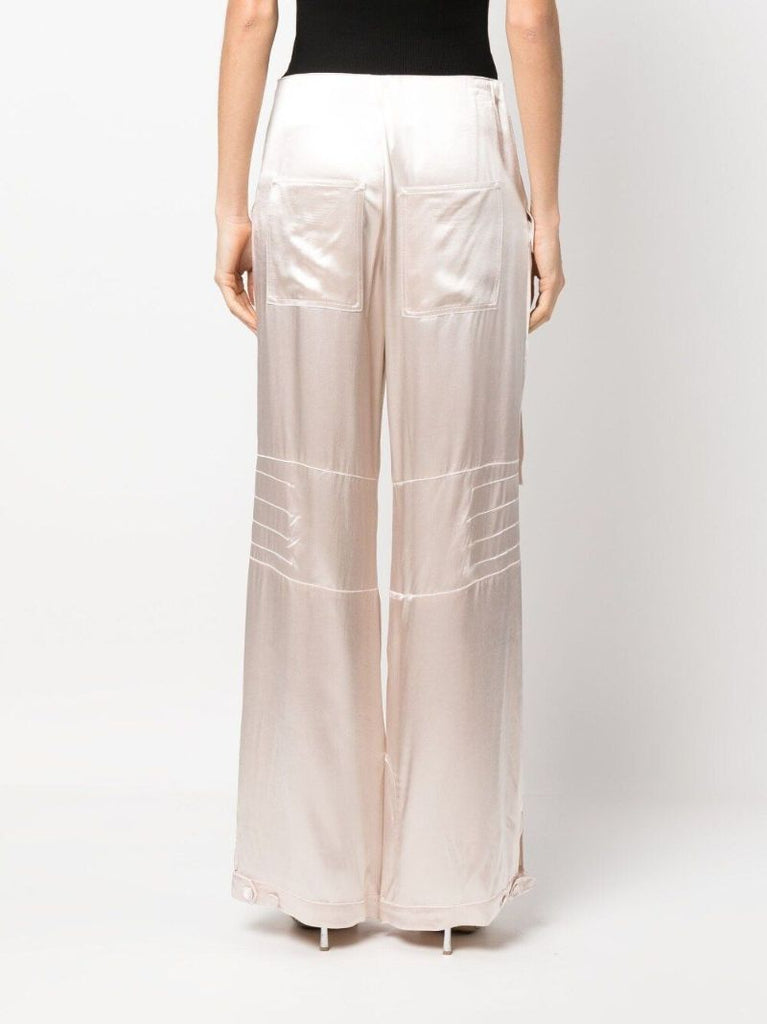 White Straight Leg Trousers