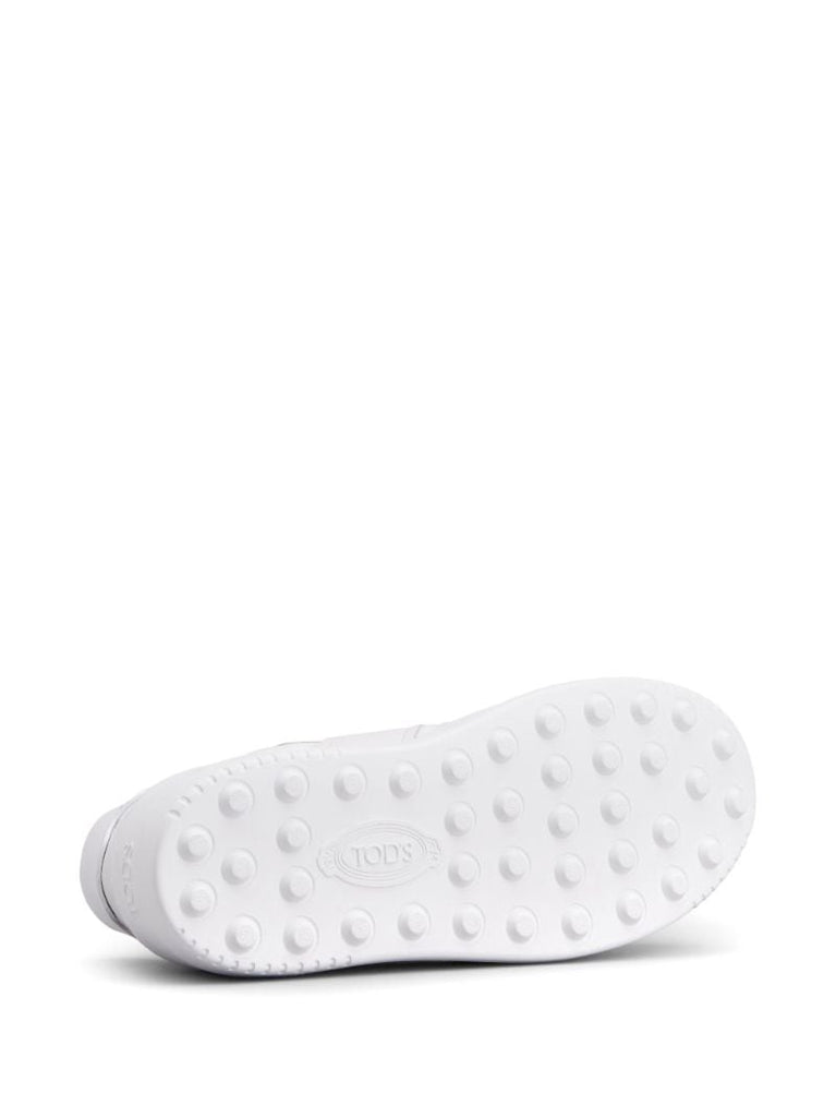 White Chunky Leather Seakers
