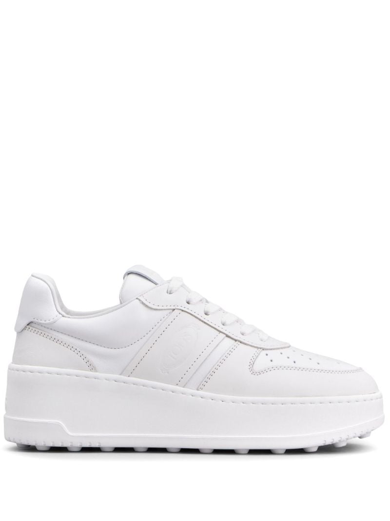 White Chunky Leather Seakers