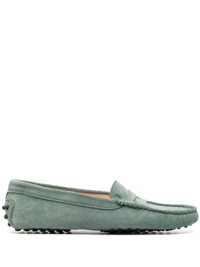 Green Gommino Driving Suede Loafers