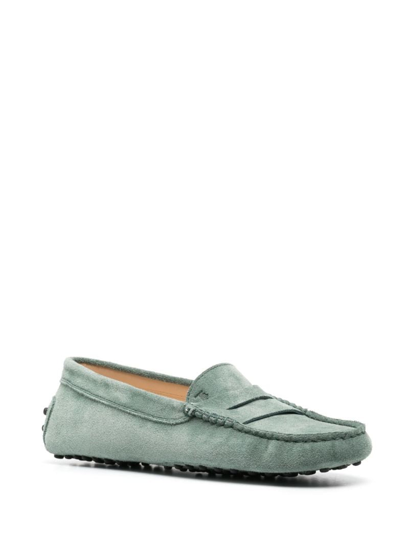 Green Gommino Driving Suede Loafers