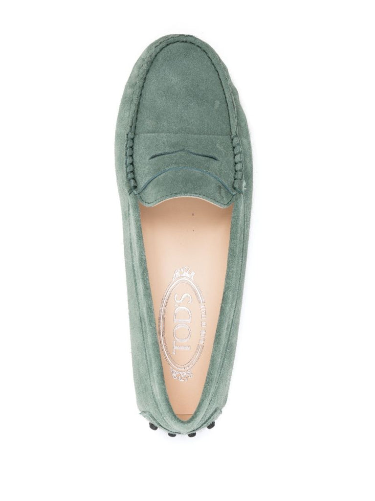 Green Gommino Driving Suede Loafers