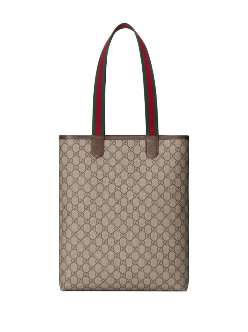 Neutral Gg Small Tote Bag
